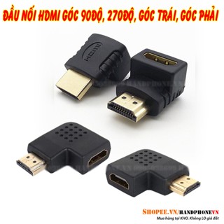  Đầu nối dài cáp HDMI đầu chuyển HDMI vuông góc chữ L  90 độ 270 độ góc trái góc phải  cho máy tính thiết bị âm thanh 