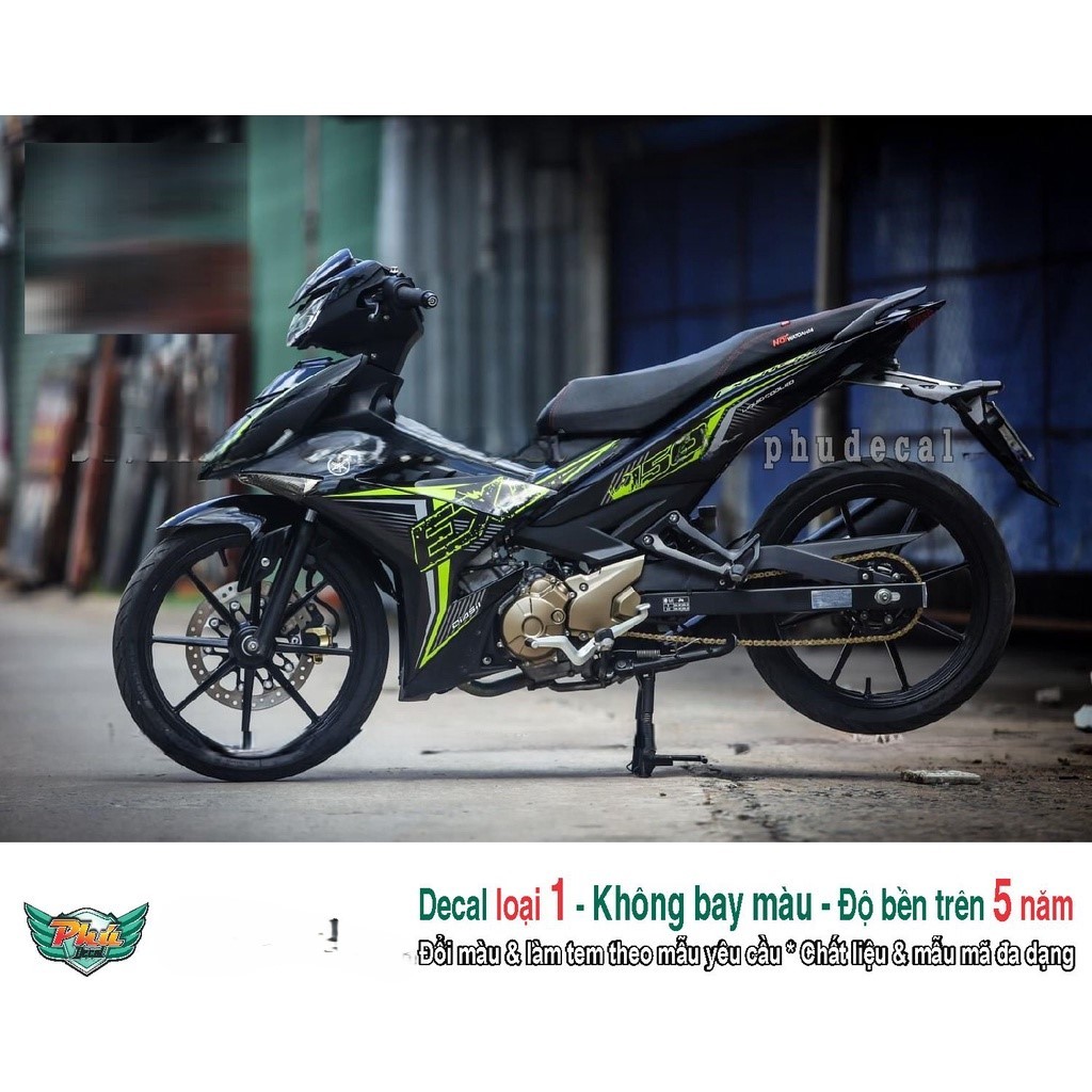 Tem Rời Xe Exciter 150 đen xanh Ex xe đen phối xanh lá