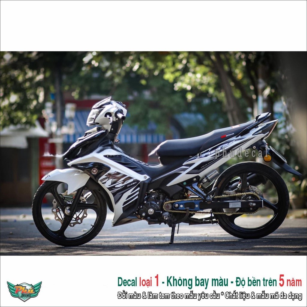 Tem Rời Xe Ex 135 Lc trắng đen lượn sóng cực đẹp