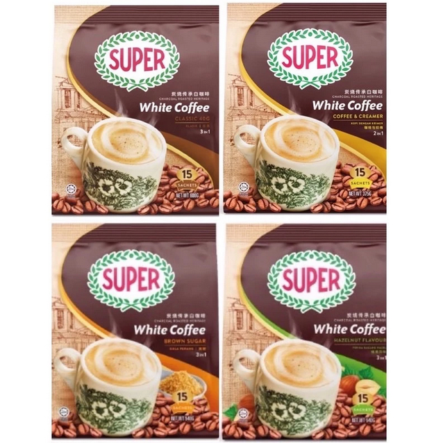 Cà phê trắng Super Malaysia -  Hazelnut ,Classic ,Brown , Creamer