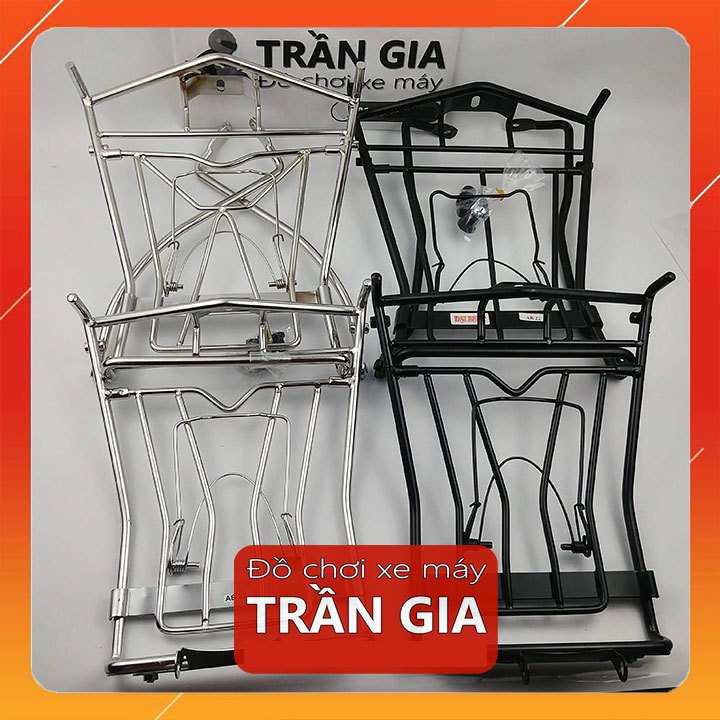 Baga giữa xe AB 2023 2024 2025 airblade 125cc 160cc inox đen tĩnh điện 10 ly - gác baga trước treo đ
