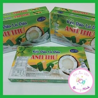  Kẹo dừa lá dứa Anh Thư đặc sản Bến Tre gói 280g với hương vị dừa mềm thơm ngon hấp dẫn 