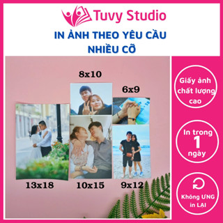 In ảnh theo yêu cầu - gói in 100 tấm 6x9, 8x10, 9x12 in thường ép lụa hoặc phủ UV