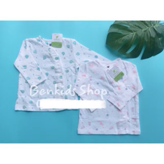 LULLABY 2019 - Áo cài lệch vải thở Lullaby hoạ tiết mới cho bé trai/bé gái từ sơ sinh đến 1 tuổi