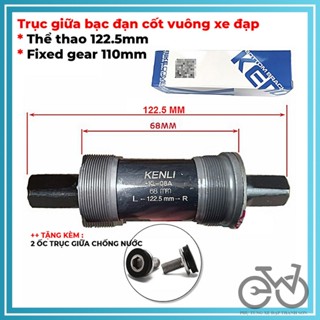 Trục giữa bạc đạn cốt vuông xe đạp thể thao 122.5mm, xe fixed gear 110mm