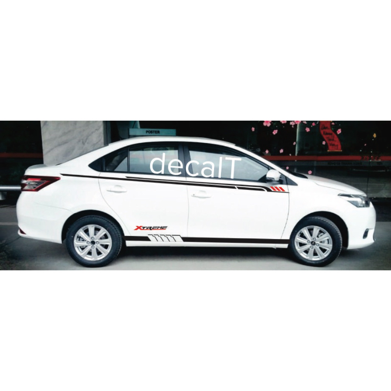 Tem Dán Sườn Xe Vios. Tem Dán Sườn Xe 4-5 Chỗ