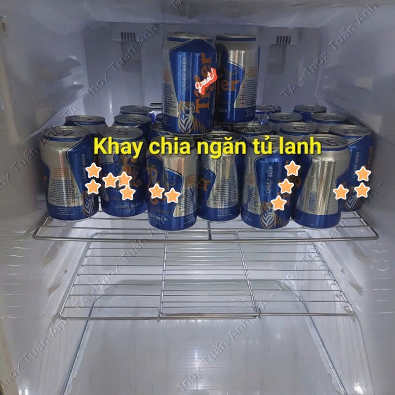 Khay Inox Chia Ngăn Tủ Lạnh, Vỉ Inox Chia Ngăn Tủ Lạnh Các Size