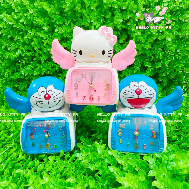 Đồng hồ báo thức Hello Kitty Doremon Doraemon