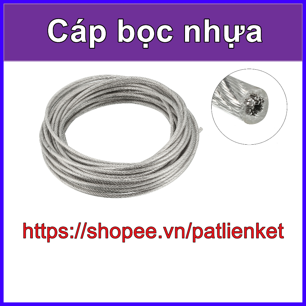 Cáp bọc nhựa (cáp thép bọc nhựa)