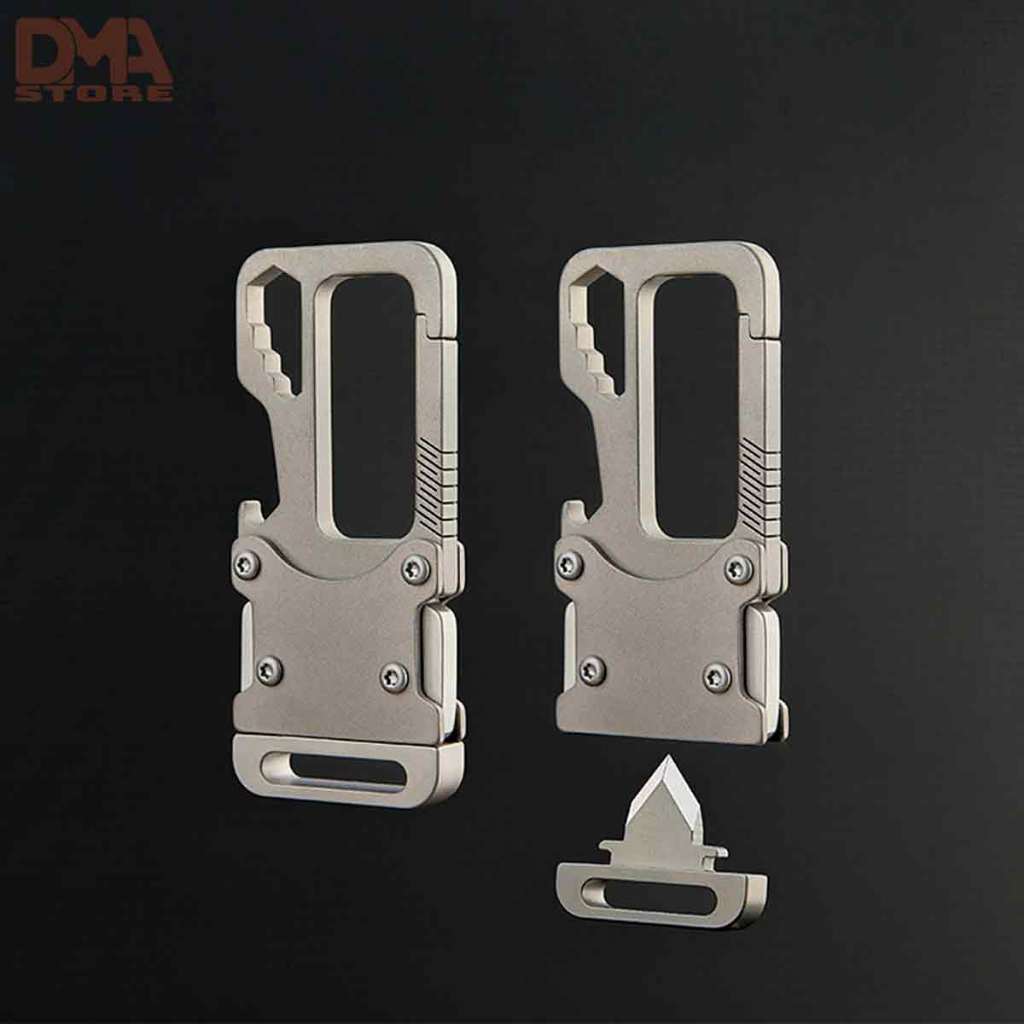 Móc khóa cài phụ kiện carabiner EDC titan đa năng (KD)