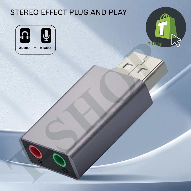Cổng chuyển đổi USB sang 2 cổng Audio và Micro (Chuyển USB sang 2 cổng 3.5)