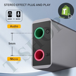 Cổng chuyển đổi USB sang 2 cổng Audio và Micro (Chuyển USB sang 2 cổng 3.5)