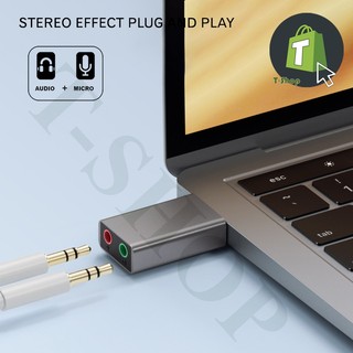 Cổng chuyển đổi USB sang 2 cổng Audio và Micro (Chuyển USB sang 2 cổng 3.5)