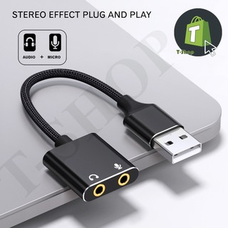 Cổng chuyển đổi USB sang 2 cổng Audio và Micro (Chuyển USB sang 2 cổng 3.5)