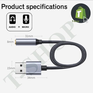 Cổng chuyển đổi USB sang Audio và Mic