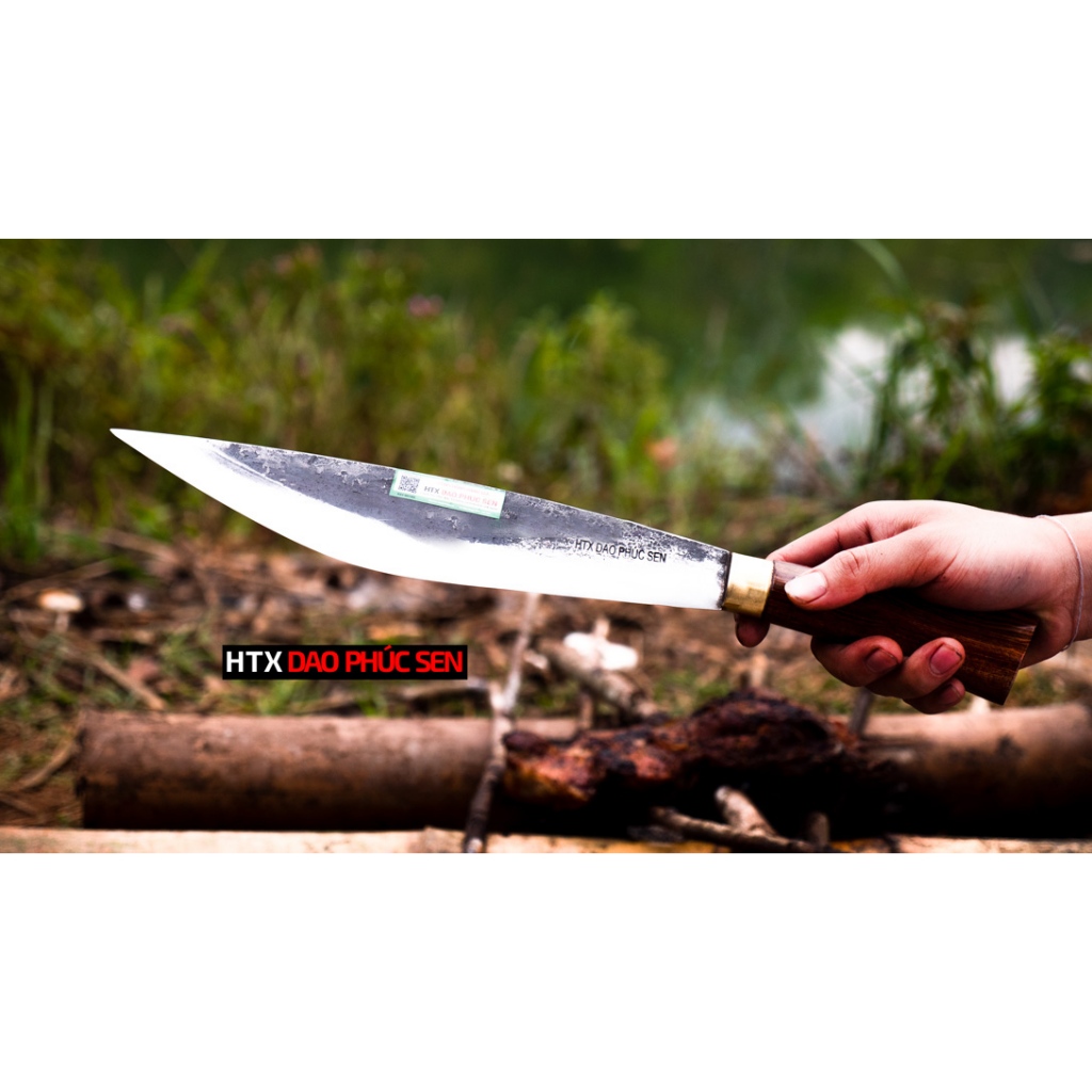 Dao Đi Rừng Siêu Sắc Bản 28cm Rèn Thủ Công Thép Nhíp Ô Tô M28NCDLC - HTX Dao Phúc Sen
