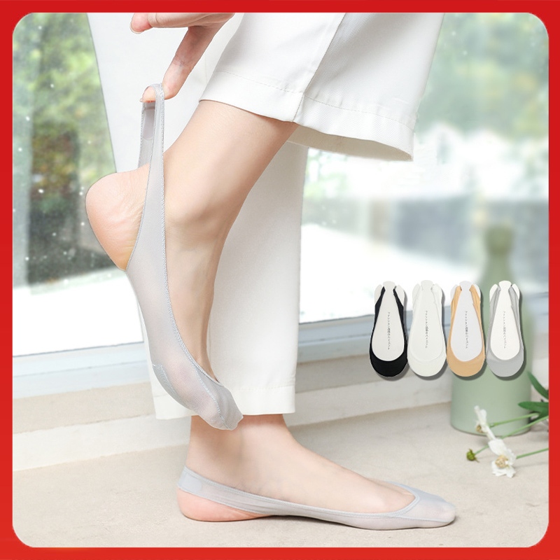 Tất lười nữ đi giày cao gót, vớ lụa cao cấp có lớp đệm và silicon mềm chống đau gót chân, tuột gót - Bubi Lady Invisible