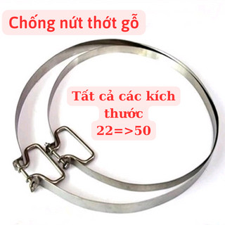 Đai inox bọc bảo vệ thớt gỗ, đai 304 bọc thớt có tay cầm