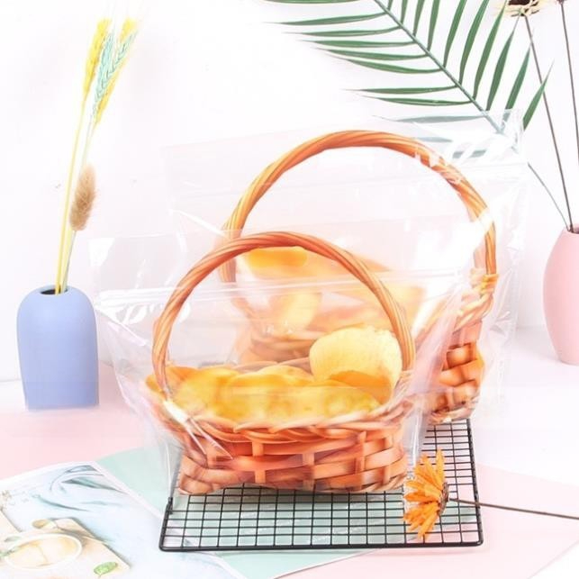 10 Túi zip đựng bánh hình GIỎ MÂY