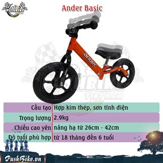 Xe thăng bằng Ander Basic cho bé từ 1.5 đến 6 tuổi - đủ 5 màu