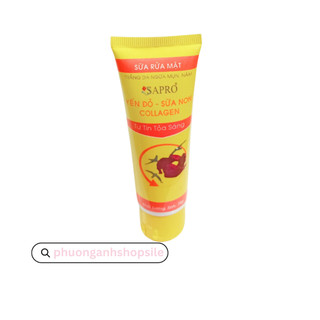 Sữa rửa mặt sapro yến đỏ sữa non collagen