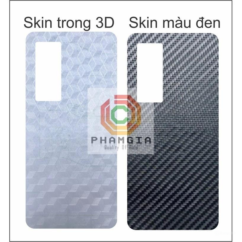 Miếng dán mặt lưng skin carbon Vivo X60, Vivo X60 Pro