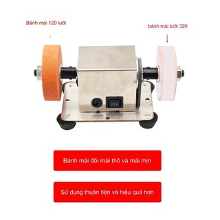 [MẪU MỚI] Máy mài 2 đá mini có che động cơ DIY đa năng - máy mài dao kéo