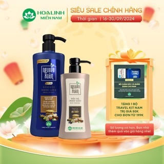 Bộ Dầu gội 600ml và Dầu xả 300ml Nguyên Xuân sạch gàu - Dành cho tóc gàu, ngứa