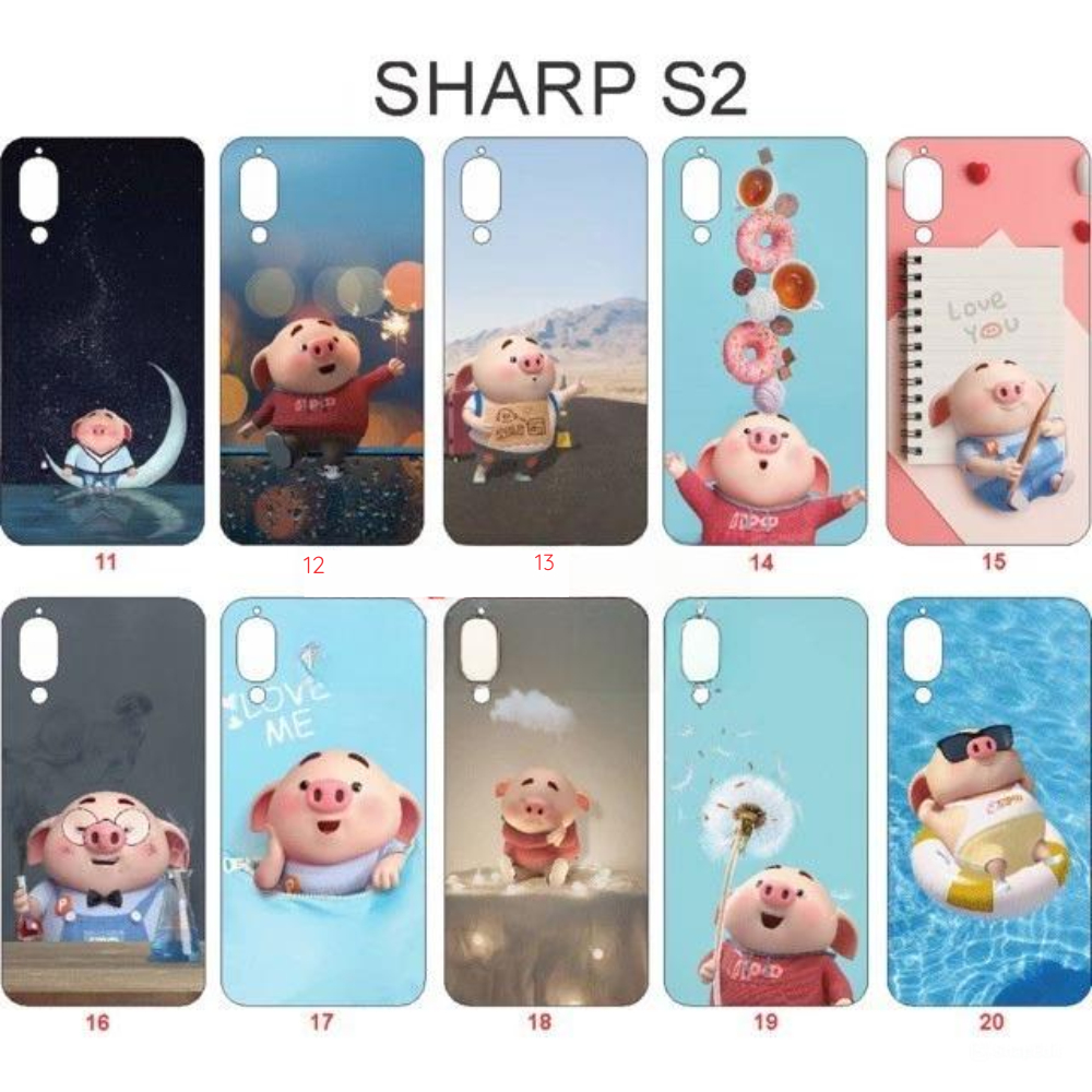 Ốp lưng Sharp Aquos S2 hình heo siêu đẹp (P2)