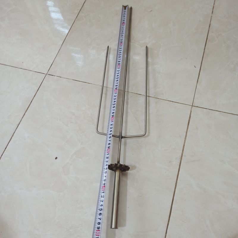 Combo 2 xiên nướng gà vịt 3 cạnh / Ba chĩa quay gà vịt / Xiên 3 chãng quay gà vịt chạy xích to