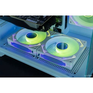 Fan case PC Redmoon F3 LED RGB Trắng Đen vô cực (12cm) Sync RGB Hub 6 pin + HUB đồng bộ led 6 pin cho Fan ARGB có remote