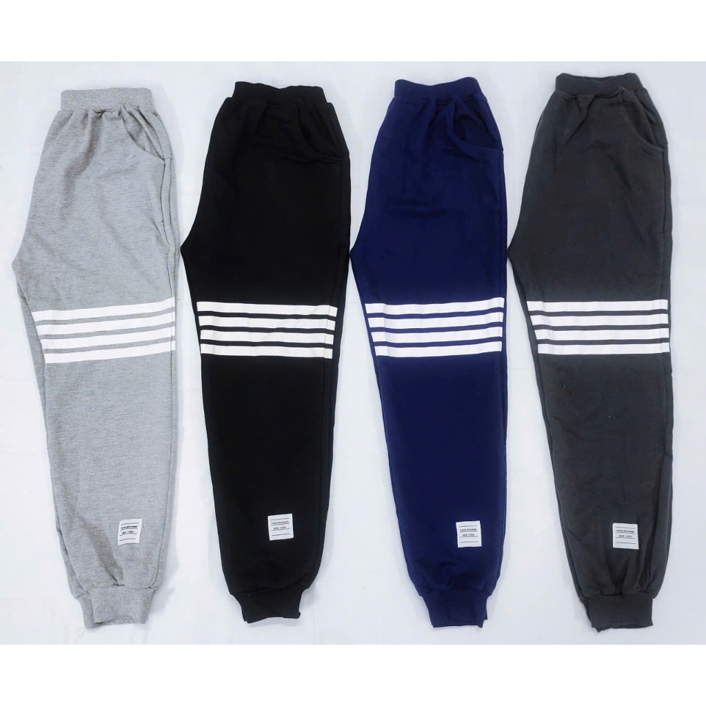 Quần dài jogger thu đông bé trai size đại 50-70kg chất nỉ da cá