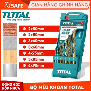 Bộ mũi khoan kim loại, khoan gỗ, bê tông TOTAL, đa dạng kích thước lựa chọn - Chính hãng