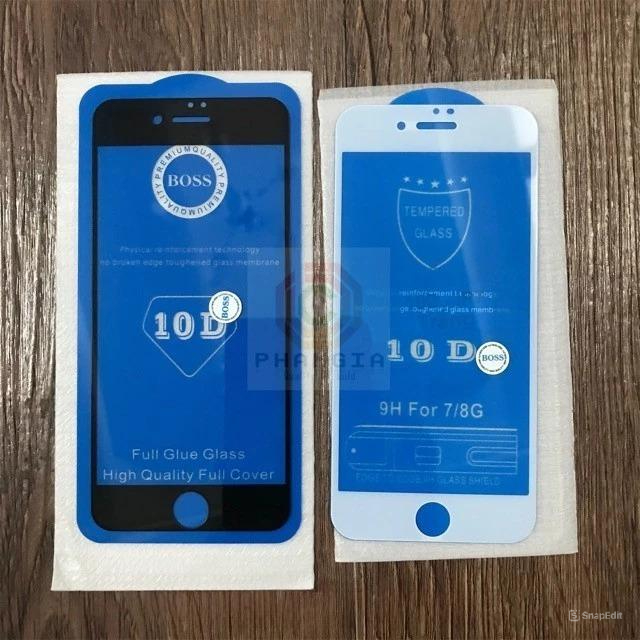 Kính cường lực màn hình dành cho iPhone 7/ 7+ 7plus/ 8/ 8+ 8plus plus Full keo 10D cao cấp bảo vệ màn hình