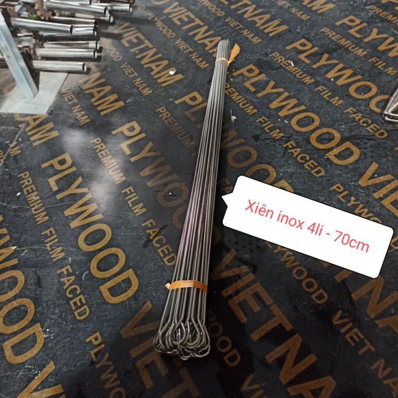 Xiên nướng inox phi 4 dài 70 cm