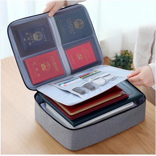  Cặp Đựng Hồ Sơ Tài Liệu Giấy Tờ A4 Cỡ Lớn Túi Nhiều Ngăn Có Khoá Số Quai Xách Cầm Tay 