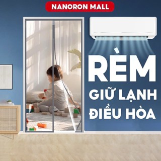 Rèm ngăn lạnh điều hòa giữ hơi lạnh phòng ngủ NANORON Rèm ngăn phòng nhựa trong suốt ngăn mùi nhà bếp