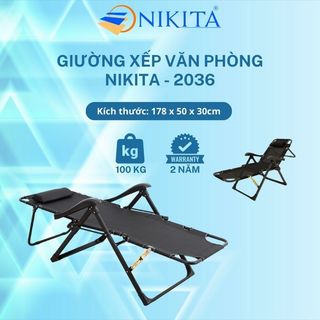 Ghế xếp đa năng, giường gấp gọn văn phòng, ghế vừa nằm vừa ngồi nikita - 2036 - nikita outlet