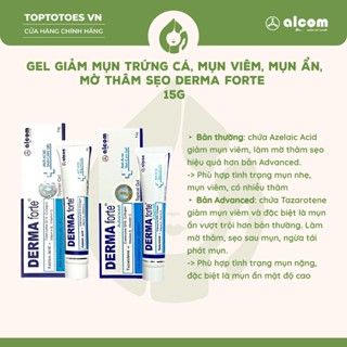 Gel Derma Forte giảm mụn, mờ thâm sẹo bản thường/ advanced 15g