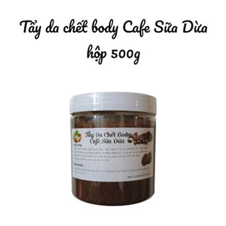 TẨY TẾ BÀO CHẾT CAFE SỮA DỪA HỘP 500G chất đặc nhiều hạt hạt mịn