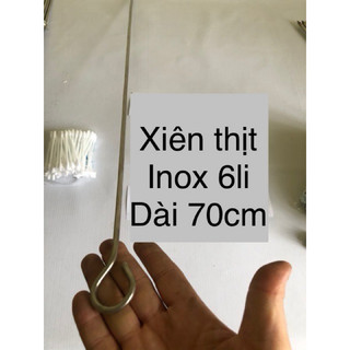 Xiên nướng inox - 5mm + 6mm dài 70cm / Xiên nướng thịt inox dài 70cm