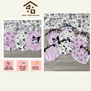  Bộ đồ hai dây hình Kuromi thời trang hè xinh xắn cho bé gái 90-140cm Moon Jonhny Baby Kids 