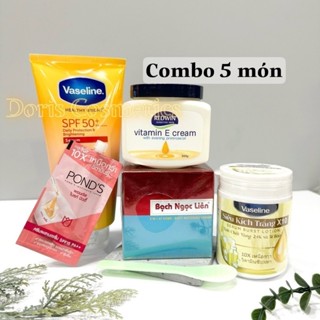 Combo 5 kem body Bạch Ngọc Liên tẩy mạnh - Cho da đen lì lâu năm - PUKA SHOP