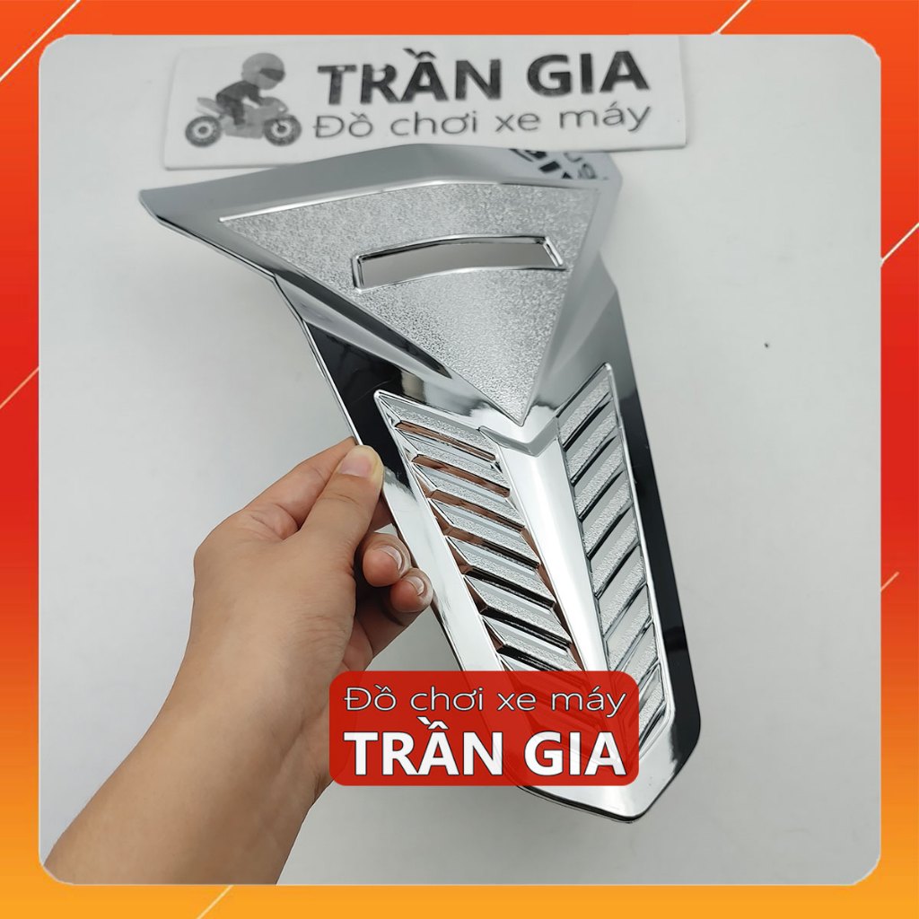 Ốp mặt nạ xe AB airblade năm 2013-2014-2015 xi inox crom phụ kiện trang trí air blade