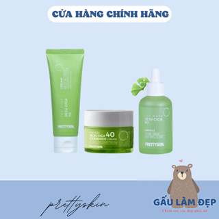  Kem Dưỡng + Tinh Chất Giúp Giảm Mụn Chiết Xuất Rau Má Prettyskin The Pure Jeju Cica 