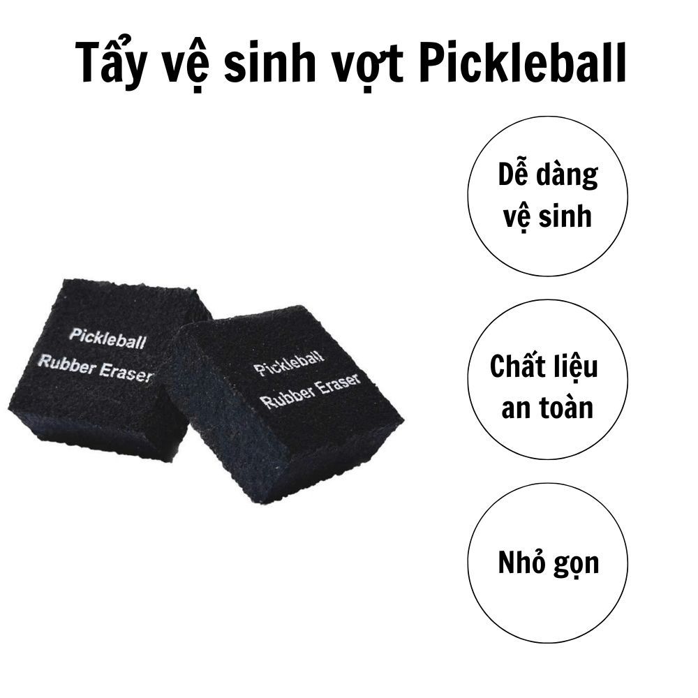 Tẩy mặt vợt Pickleball. dụng cụ vệ sinh vợt Pickleball bằng cao su loại bỏ vết bẩn mặt vợt hiệu quả