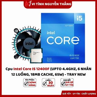 (Full Vat)Cpu bộ vi xử lý Intel Core I5 12400F (UPTO 4.4GHZ, 6 NHÂN 12 LUỒNG, 18MB CACHE, 65W) - BOX