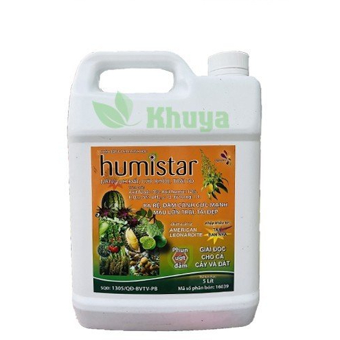 Phân bón lá Kali Sinh Học Humistar 5 lít Tây Ban Nha - Năng pH Đất - Cây Khỏe - Ra Rễ