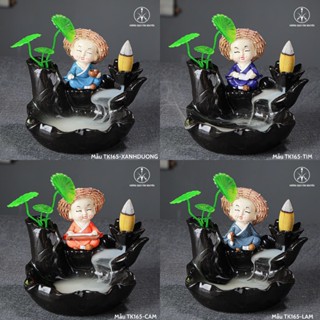 Thác khói chú tiểu Tân Nguyên, thác khói nụ trầm hương khói ngược, thác tiểu cảnh xông phong thủy