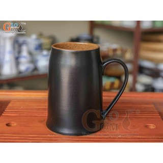 Cốc gốm đen có quai 400ml